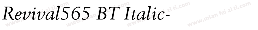 Revival565 BT Italic字体转换